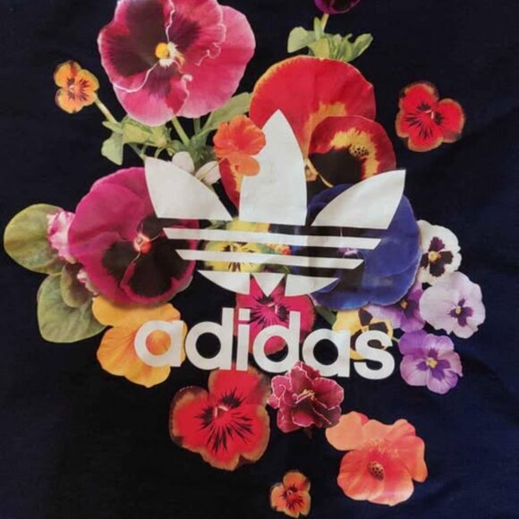 New with tags Authentic Adidas Sweatshirt & Leggings Women's Small Pansy design - Picture 4 of 5